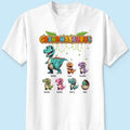 Grandmasaurus And Kids Colorful 3D Effect Cute Dinosaurs Personalized Shirt, Gift For Grandma